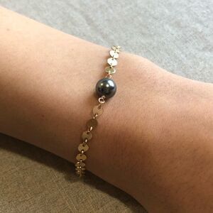 New 14k gold coin chain & Pearl bracelet